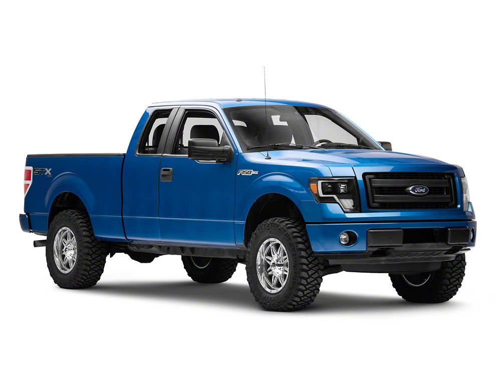Raxiom Axial Series G4 Light Bar Switchback Projector Headlights; Black Housing; Clear Lens (09-14 F-150 w/ Factory Halogen Headlights)