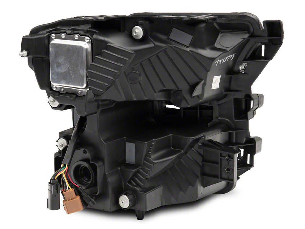 Raxiom LED Projector Headlights with LED Amber DRL; Black Housing; Clear Lens (15-17 F-150 w/ Factory Halogen Headlights)