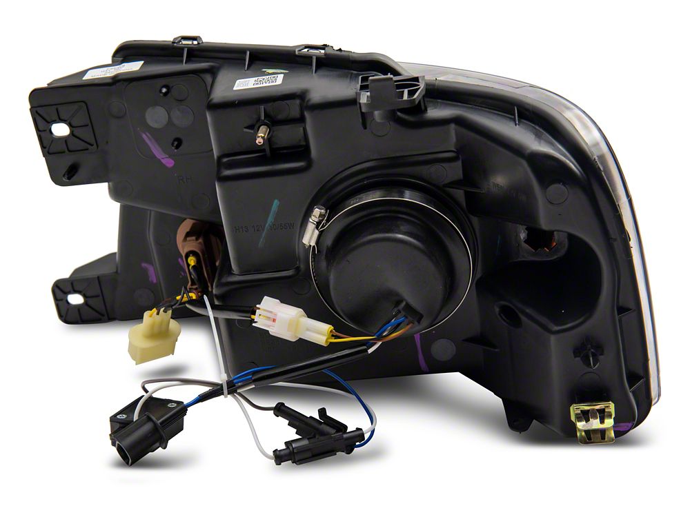 Raxiom Axial Series Projector Headlights with Sequential LED Bar; Black Housing; Clear Lens (04-08 F-150)
