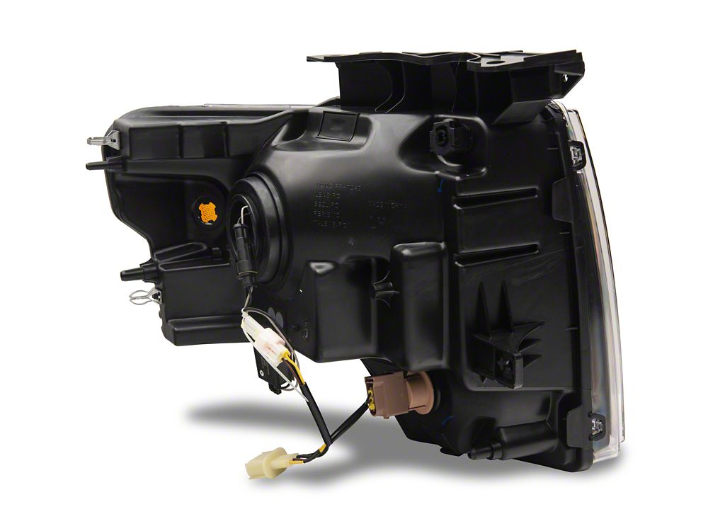 Raxiom Axial Series Headlights with LED Bar; Black Housing; Clear Lens (09-14 F-150 w/ Factory Halogen Headlights)