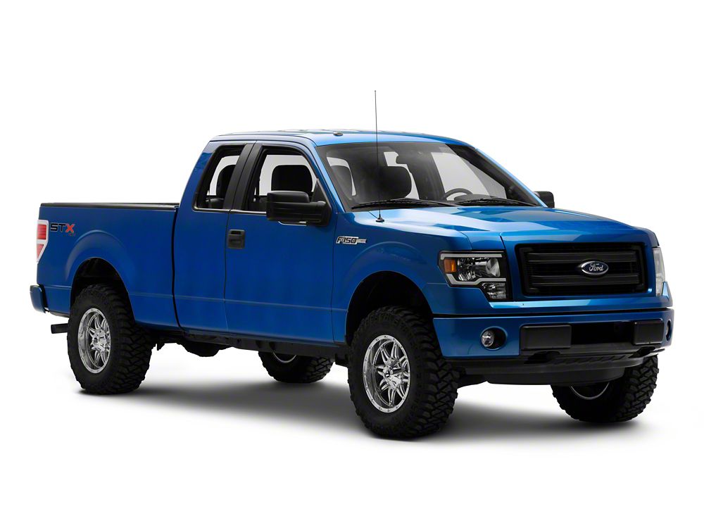 Raxiom Axial Series Headlights with LED Bar; Black Housing; Clear Lens (09-14 F-150 w/ Factory Halogen Headlights)