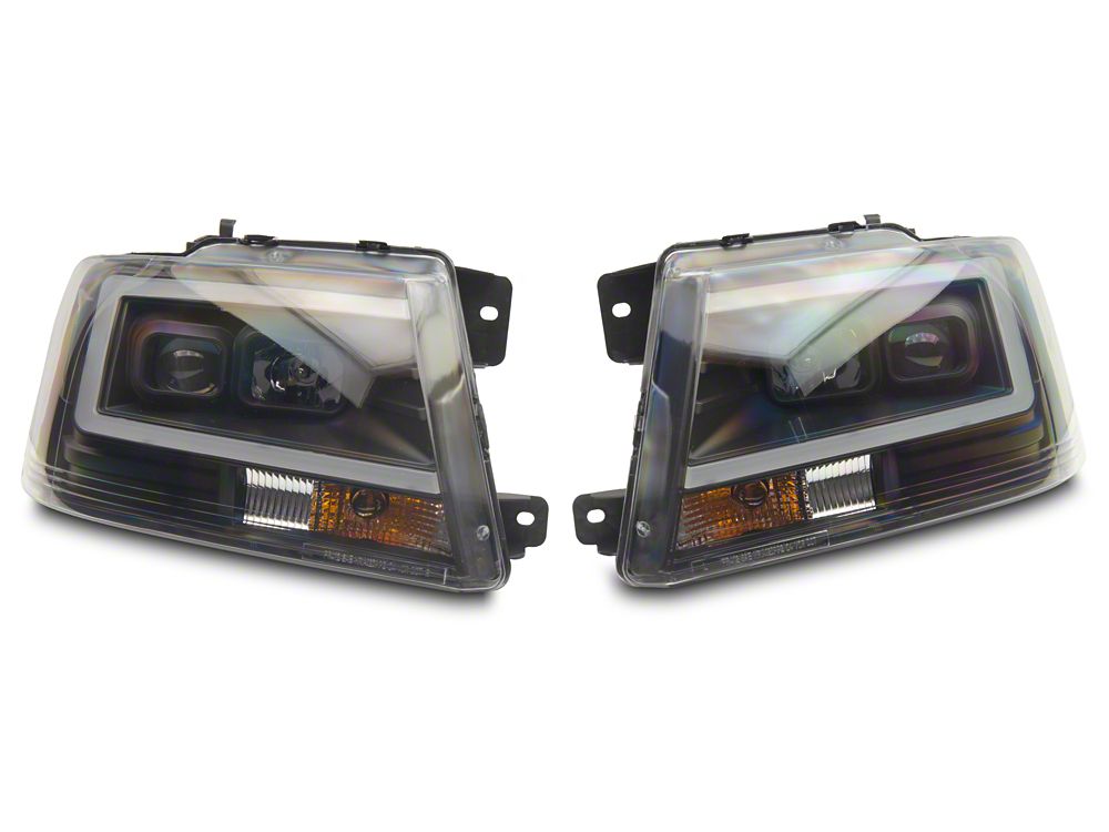 Raxiom Axial Series Projector Headlights; Black Housing; Clear Lens (04-08 F-150)