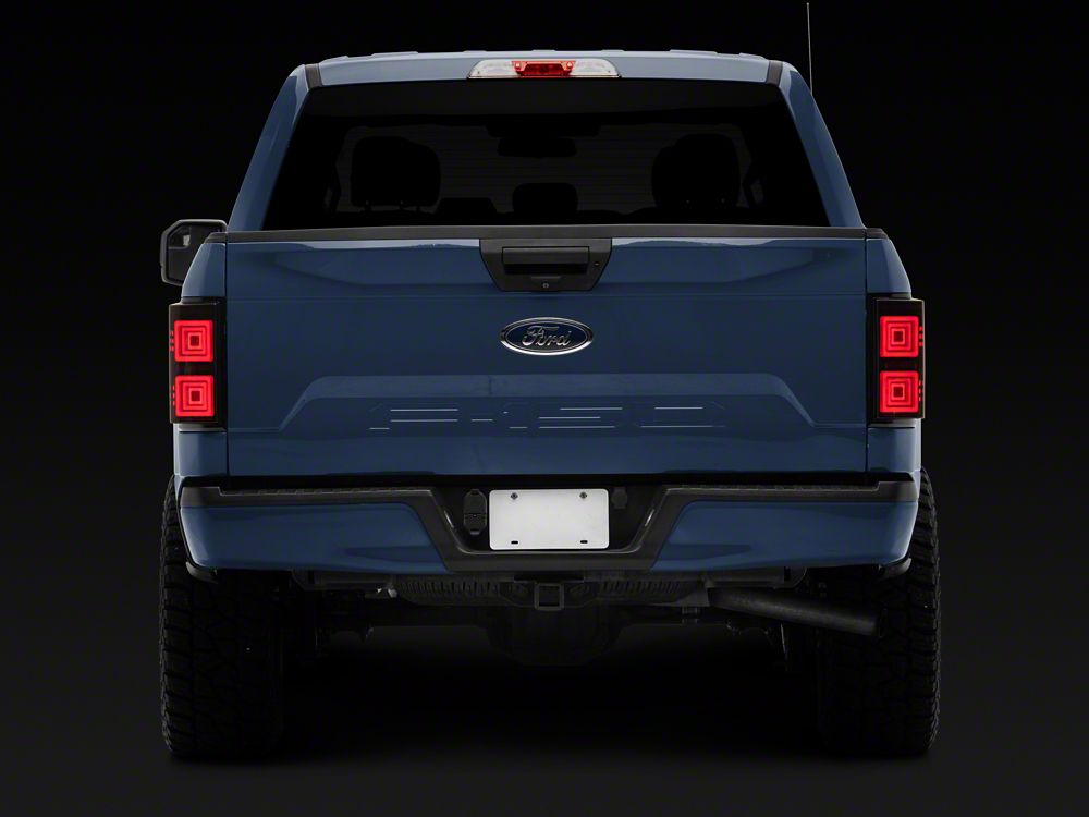 Raxiom Horizon LED Tail Lights; Black Housing; Clear Lens (15-20 F-150 w/ Factory Halogen Non-BLIS Tail Lights)