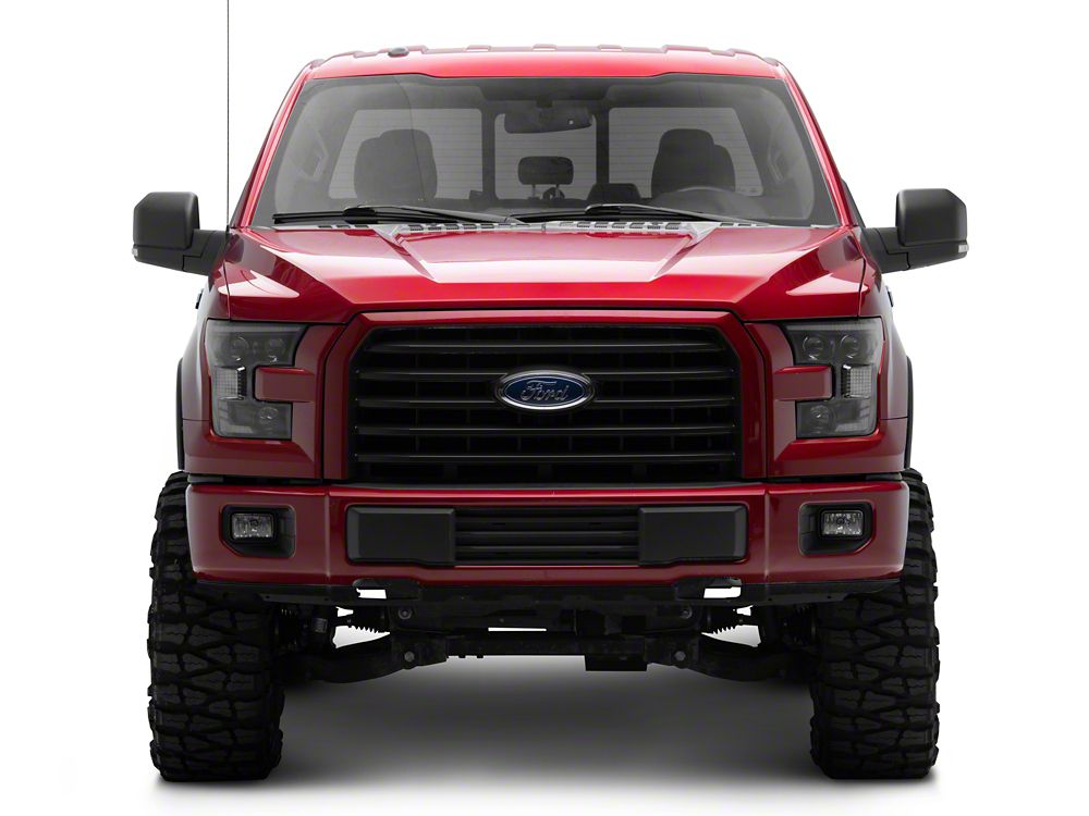 Raxiom XR Series LED Projector Headlights with DRL; Black Housing; Clear Lens (15-17 F-150 w/ Factory Halogen Headlights)