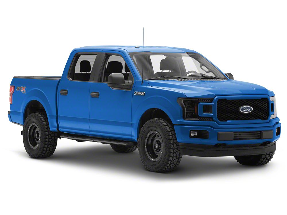 Raxiom LED Halo Surround Headlights with White DRL; Black Housing; Clear Lens (18-20 F-150 w/ Factory Halogen Headlights)