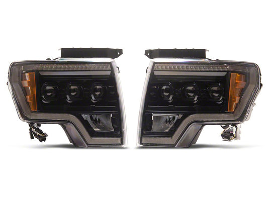 Raxiom CXR Series LED Projector Headlights; Black Housing; Clear Lens (09-14 F-150)