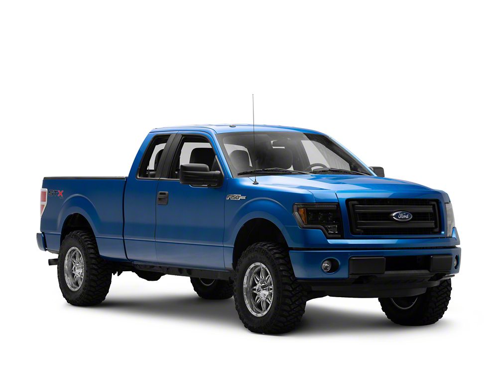 Raxiom CXR Series LED Headlights with Amber DRL; Black Housing; Clear Lens (09-14 F-150)