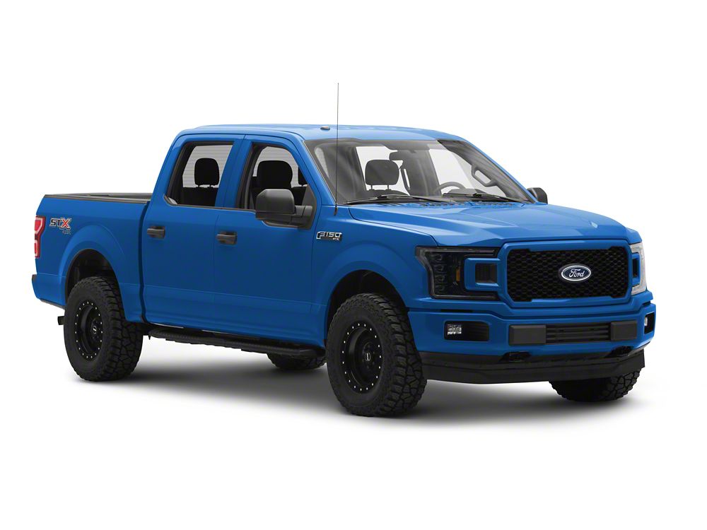 Raxiom CXR Series LED Headlights with Amber DRL; Black Housing; Clear Lens (18-20 F-150)