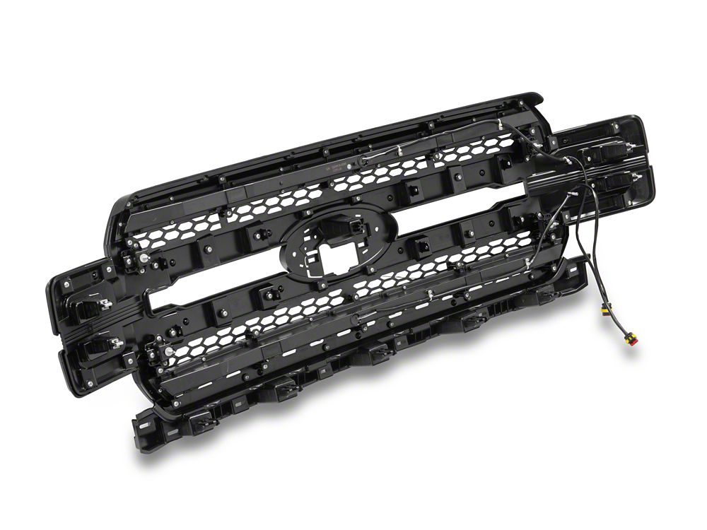 Raxiom CXR Series LED Upper Replacement Grille with White DRL; Black (18-20 F-150, Excluding Raptor)