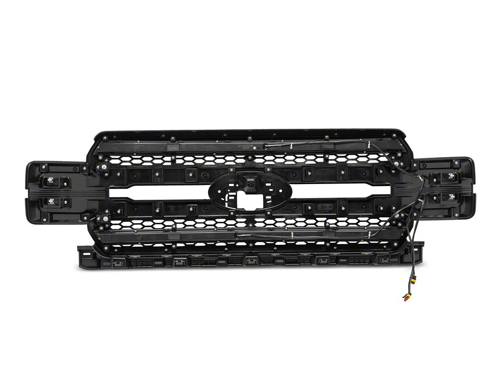 Raxiom CXR Series LED Upper Replacement Grille with White DRL; Black (18-20 F-150, Excluding Raptor)