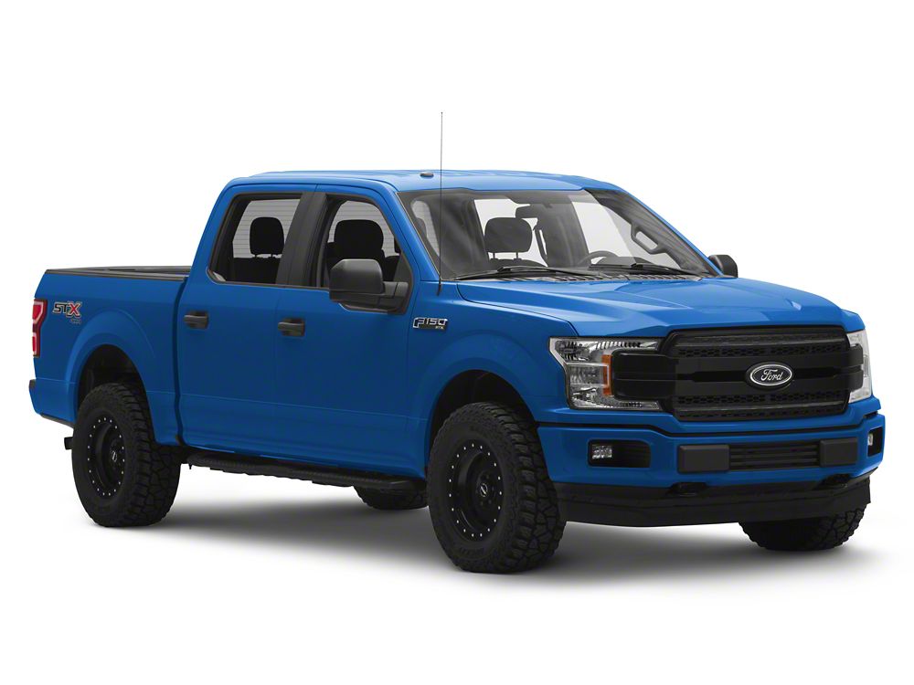 Raxiom CXR Series LED Upper Replacement Grille with White DRL; Black (18-20 F-150, Excluding Raptor)