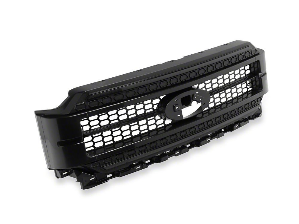Raxiom CXR Series LED Upper Replacement Grille with White DRL; Black (21-23 F-150, Excluding Raptor)