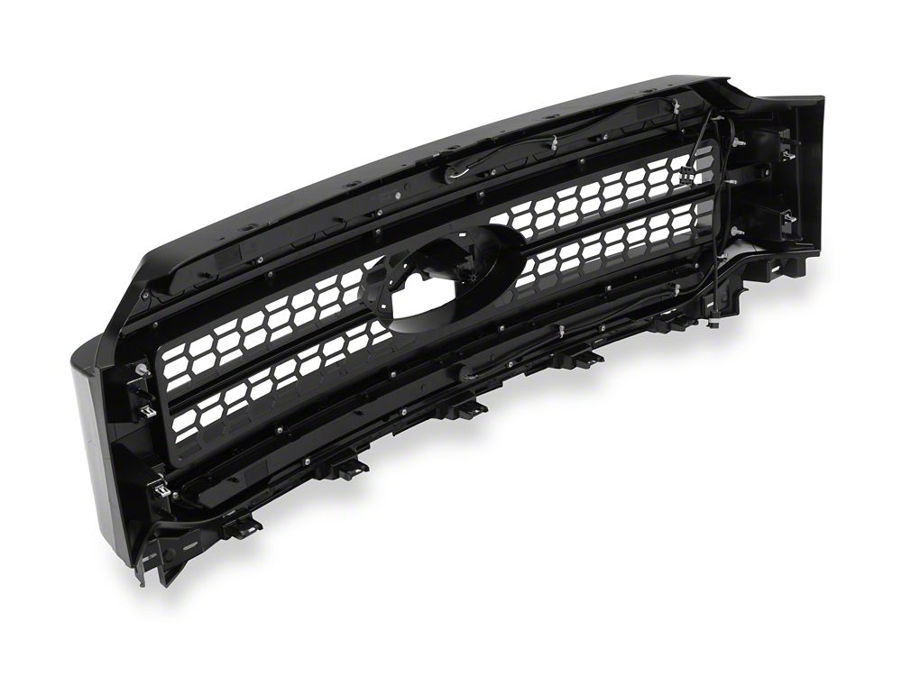 Raxiom CXR Series LED Upper Replacement Grille with White DRL; Black (21-23 F-150, Excluding Raptor)