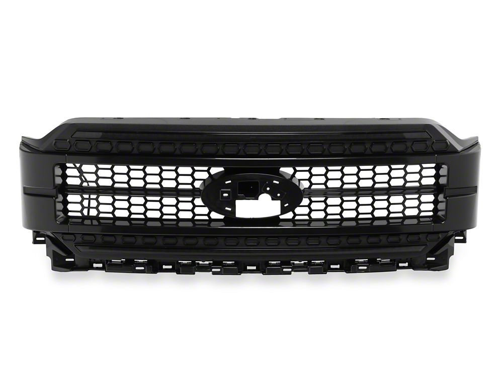 Raxiom CXR Series LED Upper Replacement Grille with White DRL; Black (21-23 F-150, Excluding Raptor)