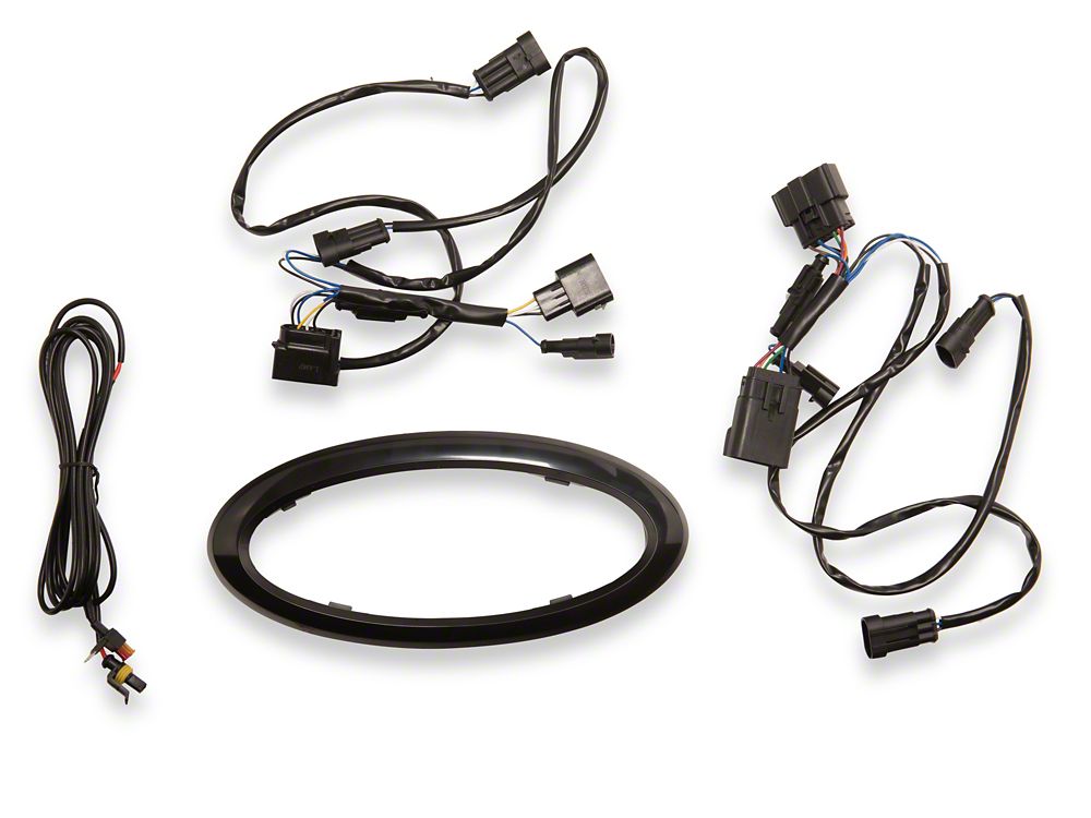 Raxiom CXR Series LED Upper Replacement Grille with White DRL; Black (21-23 F-150, Excluding Raptor)