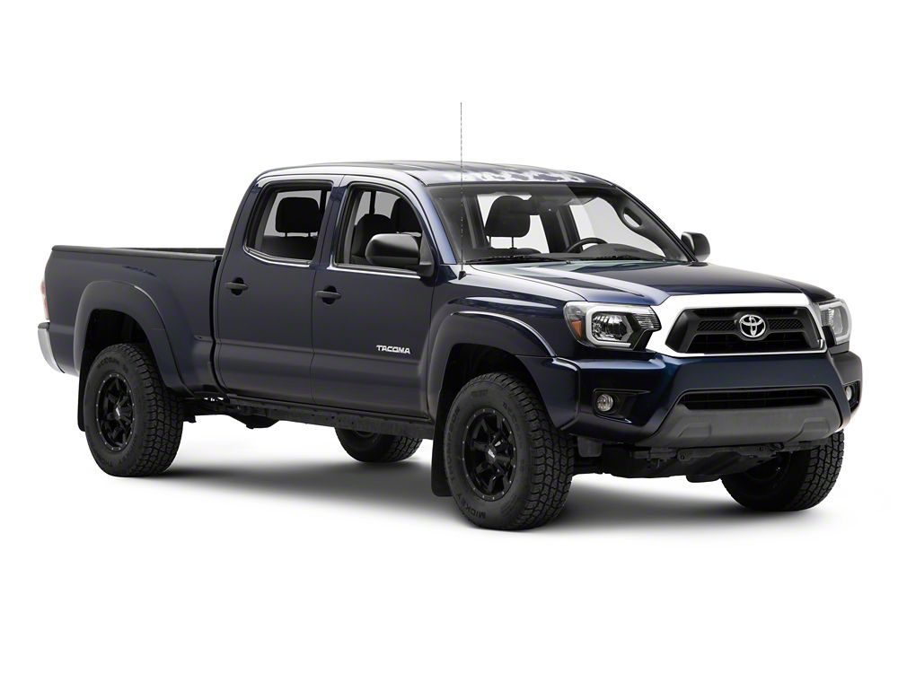 Raxiom Axial Series Headlights with LED Bar; Black Housing; Clear Lens (12-15 Tacoma)