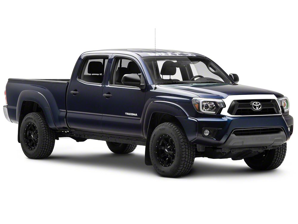 Raxiom Axial Series Projector Headlights with LED Bar; Black Housing; Clear Lens (12-15 Tacoma)