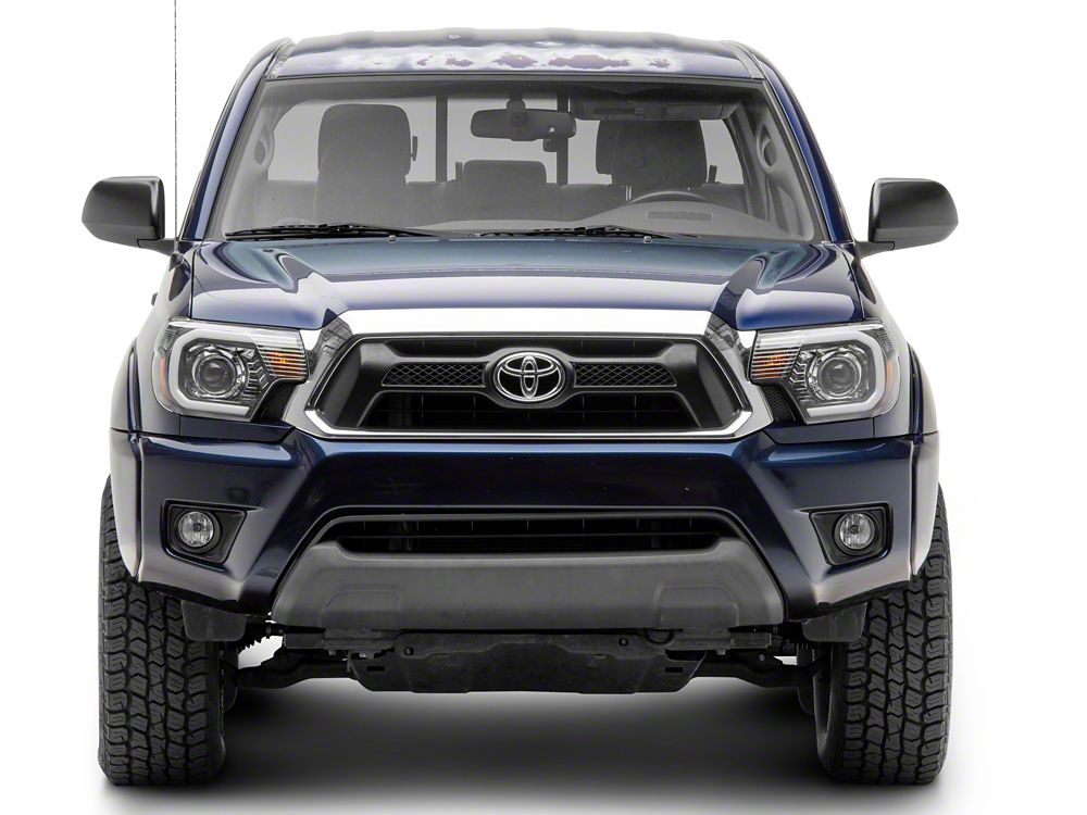 Raxiom Axial Series Projector Headlights with Sequential LED Bar; Black Housing; Clear Lens (12-15 Tacoma)