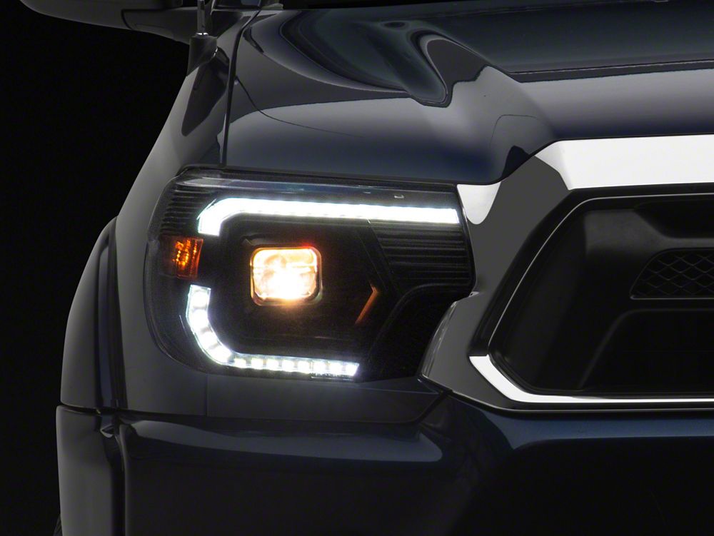 Raxiom Axial Series Switchback Projector Headlights; Black Housing; Cl