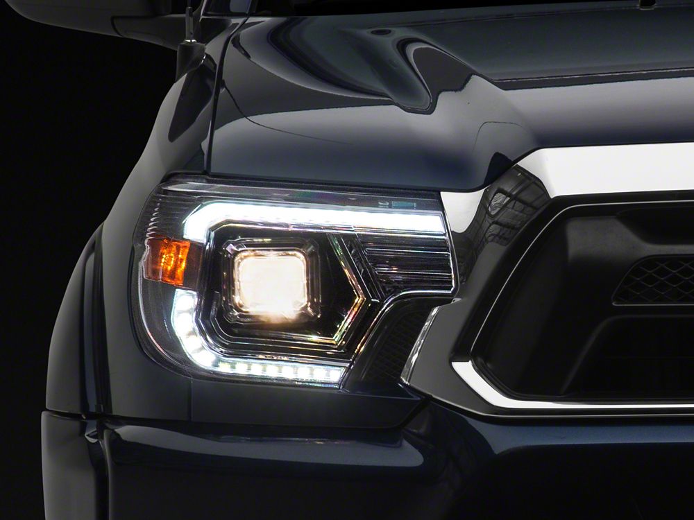 Raxiom Axial Series Switchback Projector Headlights; Chrome Housing; Clear Lens (12-15 Tacoma)