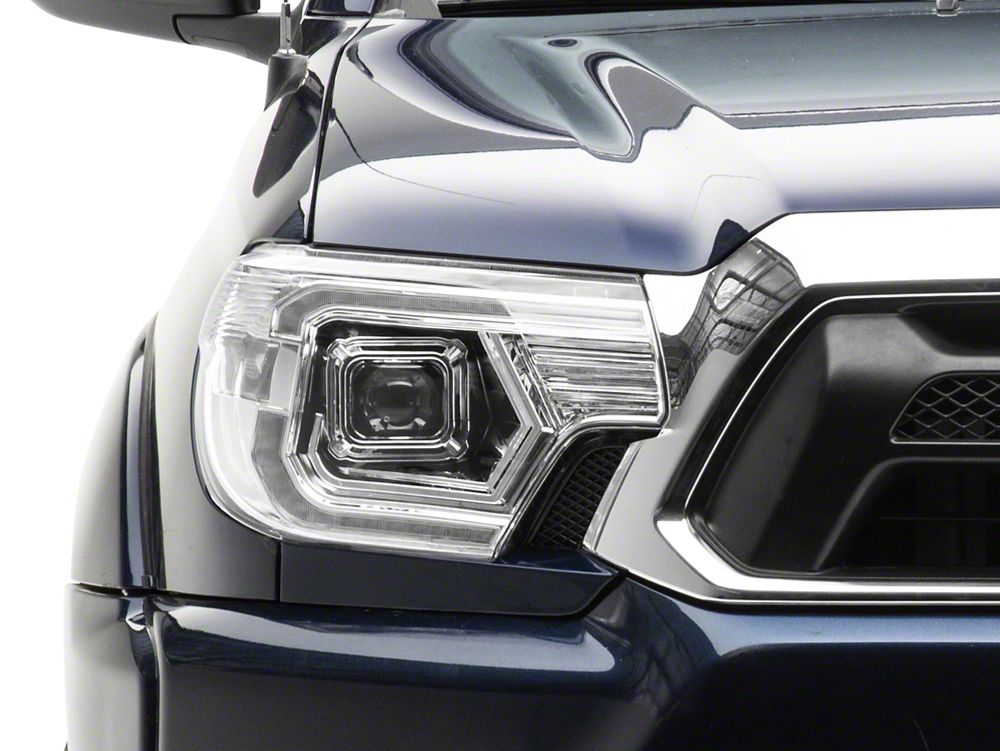 Raxiom Axial Series Switchback Projector Headlights; Chrome Housing; Clear Lens (12-15 Tacoma)
