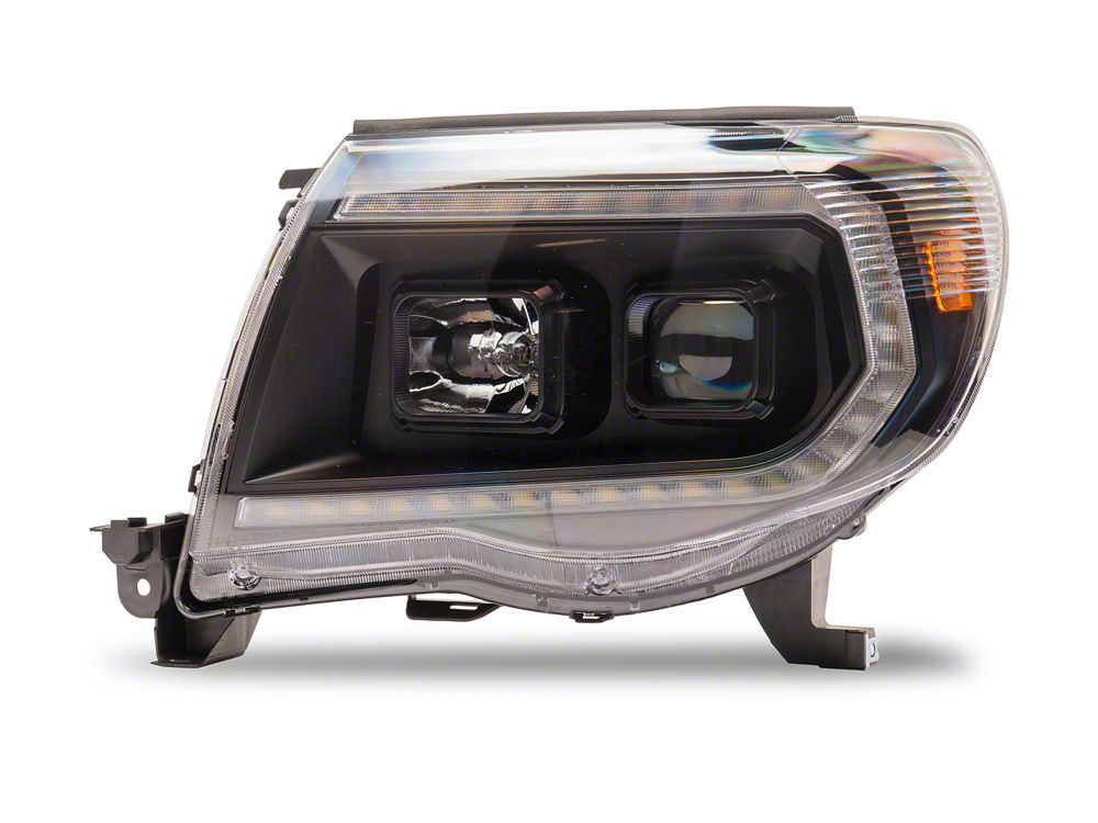Raxiom Axial Series Switchback Projector Headlights; Black Housing; Clear Lens (05-11 Tacoma)