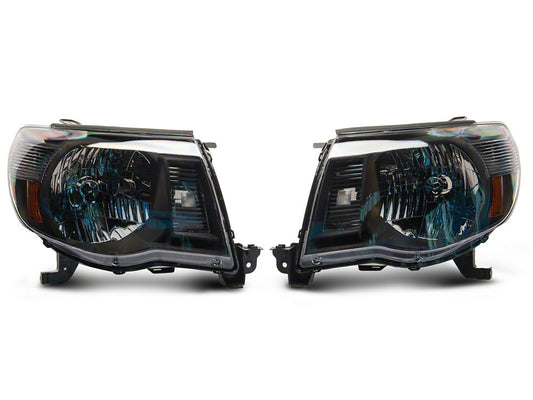 Raxiom Axial Series OE Replacement Headlights; Black Housing; Clear Lens (05-11 Tacoma)