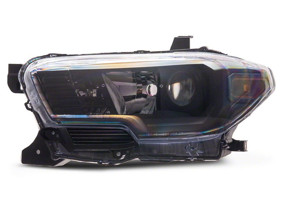 Raxiom Axial Series OE Replacement Headlights; Black Housing; Clear Lens (16-23 Tacoma w/o Factory LED DRL)