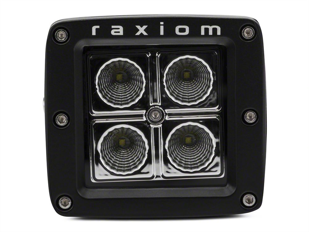 Raxiom 3-Inch Square 4-LED Off Road Light; Flood Beam (Universal; Some Adaptation May Be Required)
