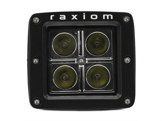 Raxiom 3-Inch Square 4-LED Off Road Light; Spot Beam (Universal; Some Adaptation May Be Required)