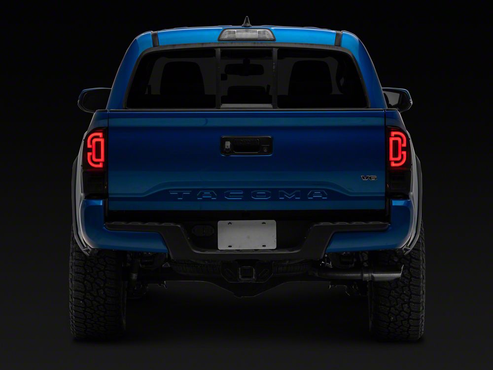 Raxiom XW Series Sequential LED Tail Lights; Black Housing, Smoked Lens (16-23 Tacoma)