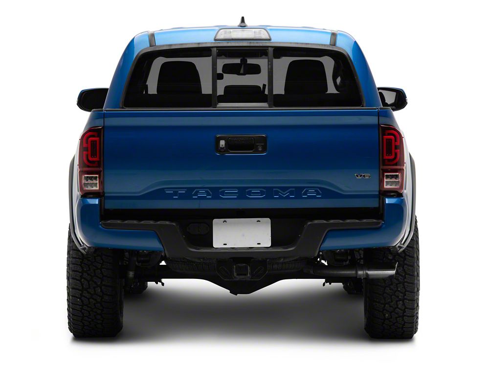 Raxiom XW Series Sequential LED Tail Lights; Black Housing, Red Lens (16-23 Tacoma)