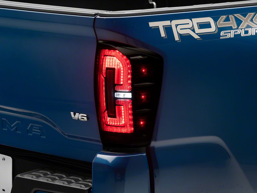 Raxiom LED Tail Lights; Black Housing; Smoked Lens (16-23 Tacoma)