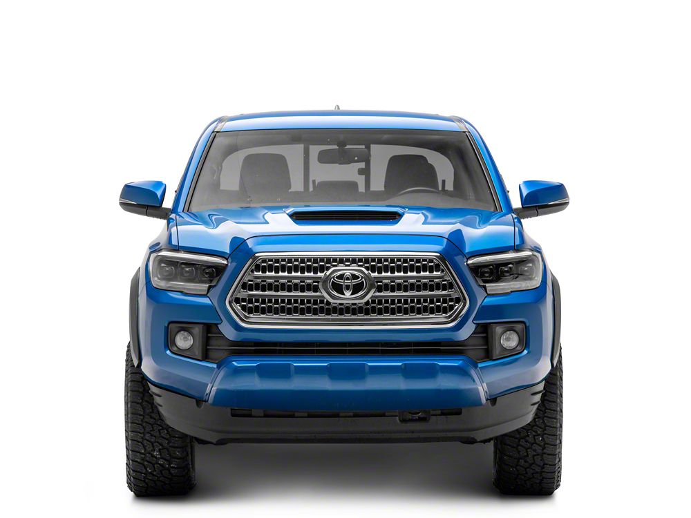 Raxiom CXR Series V2 LED Projector Headlights; Black Housing; Clear Lens (16-23 Tacoma w/ Factory Halogen DRL)