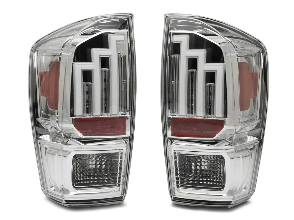 Raxiom LED Tail Lights; Chrome Housing; Clear Lens (16-23 Tacoma)