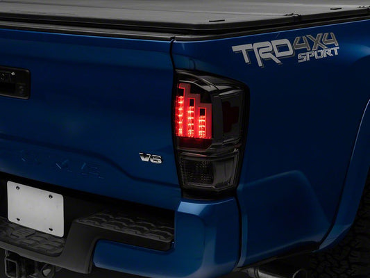 Raxiom LED Tail Lights; Chrome Housing; Smoked Lens (16-23 Tacoma)