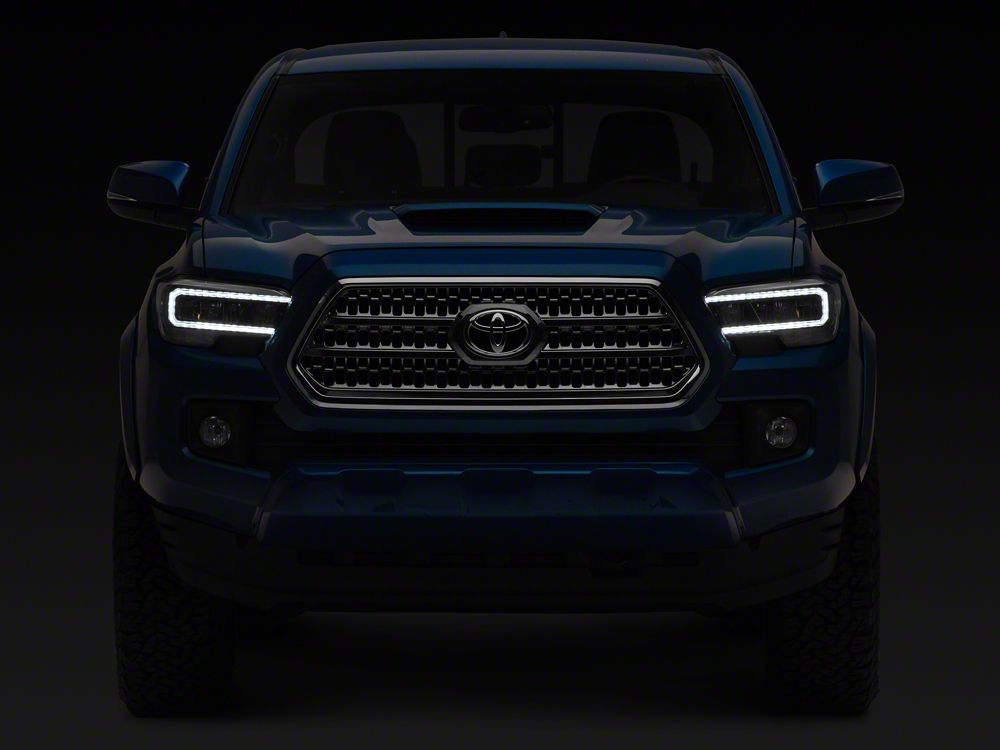Raxiom LED Headlights; Black Housing; Clear Lens (16-23 Tacoma w/ Factory Halogen DRL)