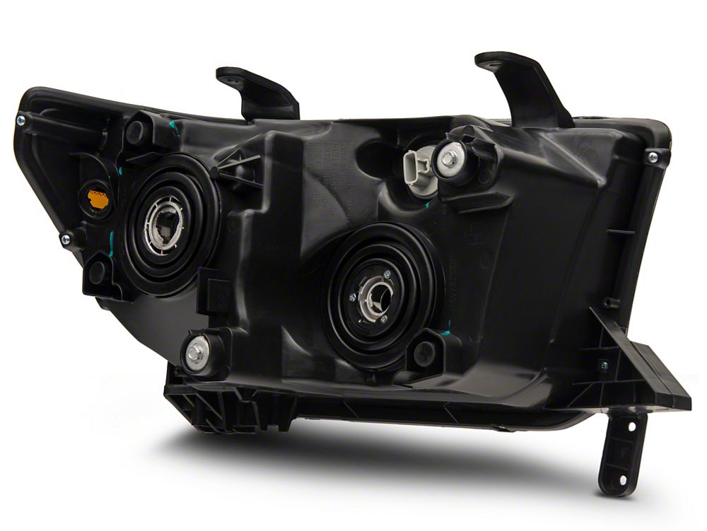 Raxiom Axial Series Projector Headlights with LED Bar; Black Housing; Clear Lens (07-13 Tundra w/o Level Adjuster)