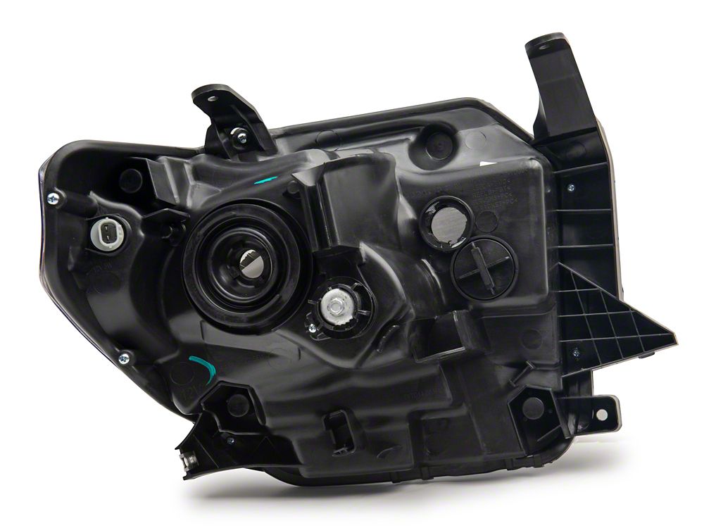 Raxiom Axial Series Headlights with LED Bar; Black Housing; Clear Lens (14-21 Tundra w/ Factory Halogen Headlights)