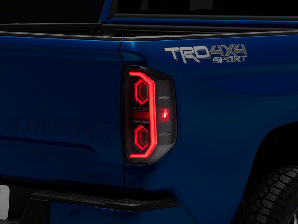 Raxiom LED Ring Tail Lights; Black Housing; Clear Lens (14-21 Tundra)