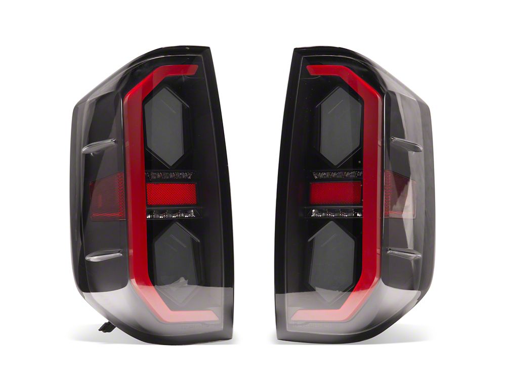Raxiom LED Ring Tail Lights; Black Housing; Clear Lens (14-21 Tundra)