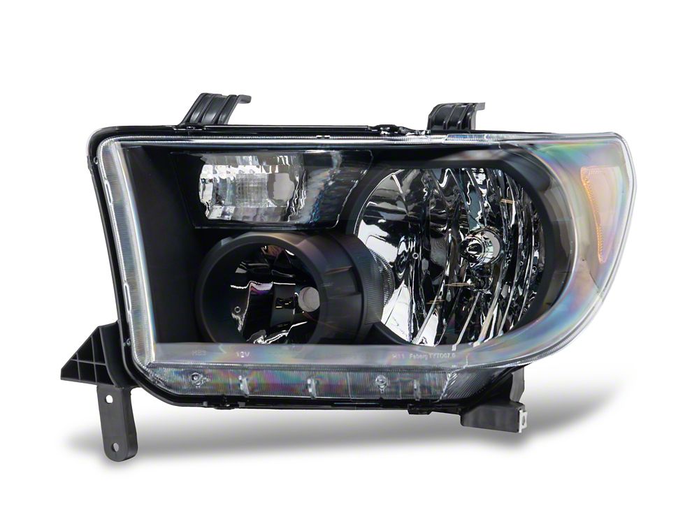 Raxiom OEM Style Headlights; Black Housing; Clear Lens (07-13 Tundra w/o Level Adjuster)