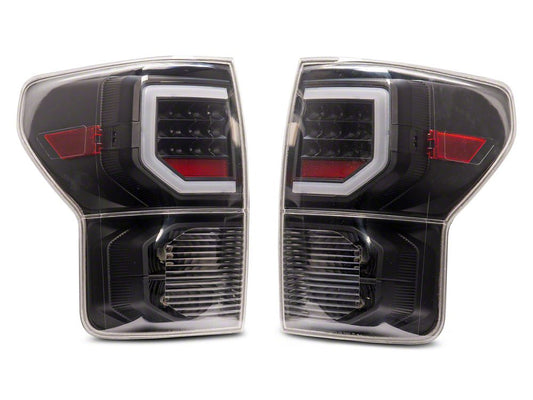 Raxiom Axial Series Dual C-Shape LED Tail Lights; Black Housing; Clear Lens (07-13 Tundra)