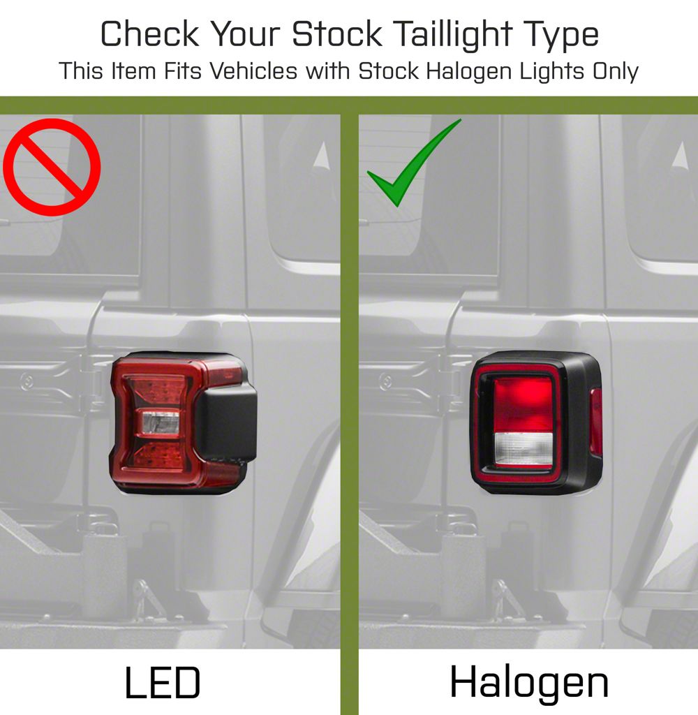 Raxiom LED Tail Lights; Black Housing; Smoked Lens (18-25 Jeep Wrangler JL w/ Factory Halogen Tail Lights & w/o Blind Spot Detection)