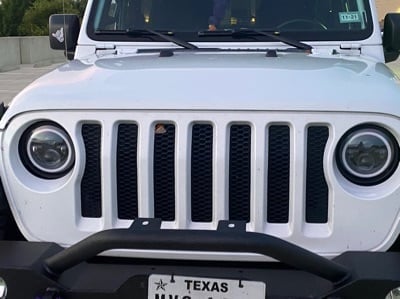 Raxiom Axial Series 7-Inch LED Halo Headlights with DRL, Amber Turn Signals and Headlight Adapter; Black Housing; Clear Lens (18-25 Jeep Wrangler JL)