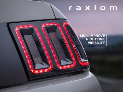 Raxiom Icon LED Tail Lights; Black Housing; Smoked Lens (99-04 Mustang, Excluding 99-01 Cobra)
