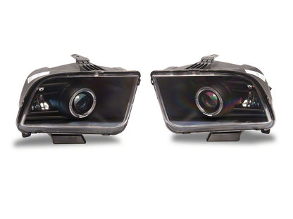 Raxiom 2010 Style LED Halo Headlights; Black Housing; Clear Lens (05-09 Mustang w/ Factory Halogen Headlights, Excluding GT500)