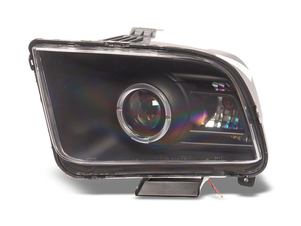 Raxiom 2010 Style LED Halo Headlights; Black Housing; Clear Lens (05-09 Mustang w/ Factory Halogen Headlights, Excluding GT500)