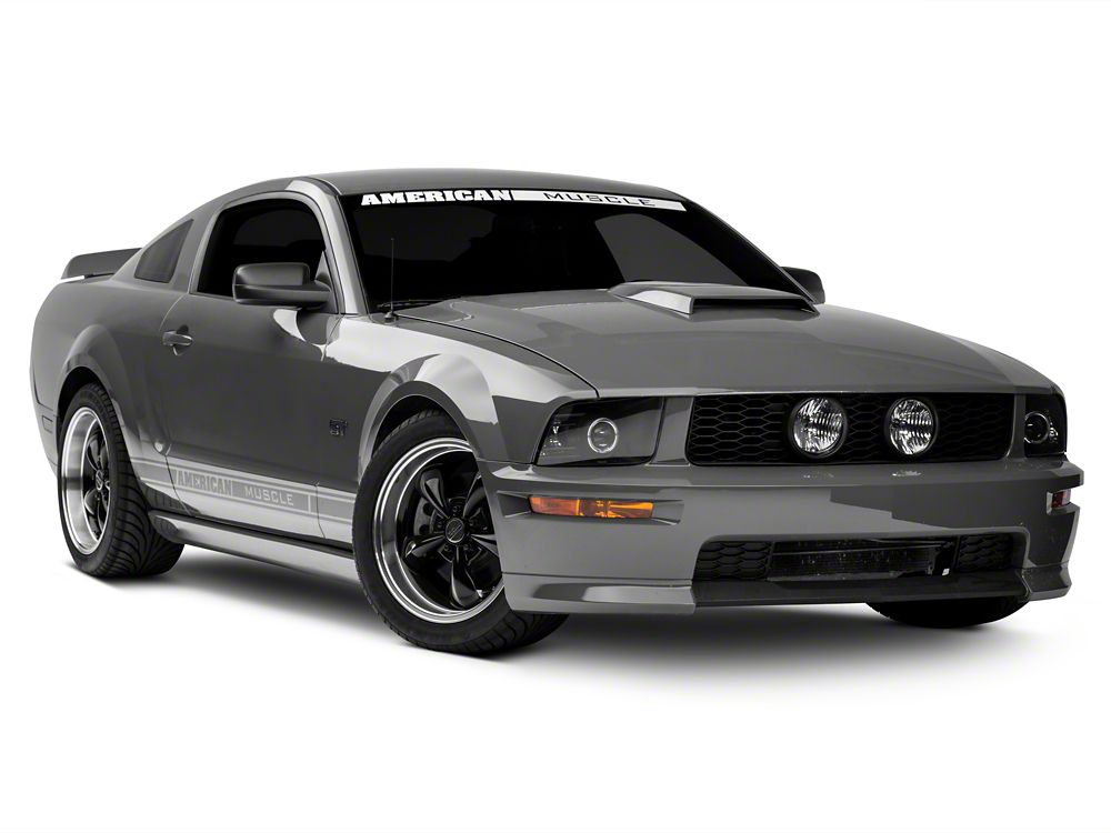 Raxiom 2010 Style LED Halo Headlights; Black Housing; Clear Lens (05-09 Mustang w/ Factory Halogen Headlights, Excluding GT500)