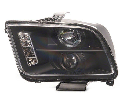 Raxiom LED Halo Projector Headlights; Black Housing; Clear Lens (05-09 Mustang w/ Factory Halogen Headlights, Excluding GT500)